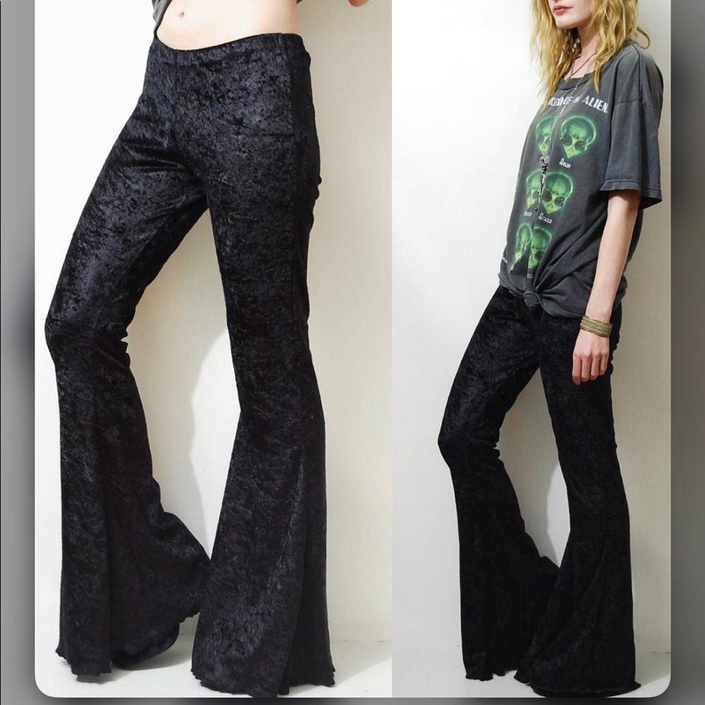 Wild honey velvet bell bottom pant